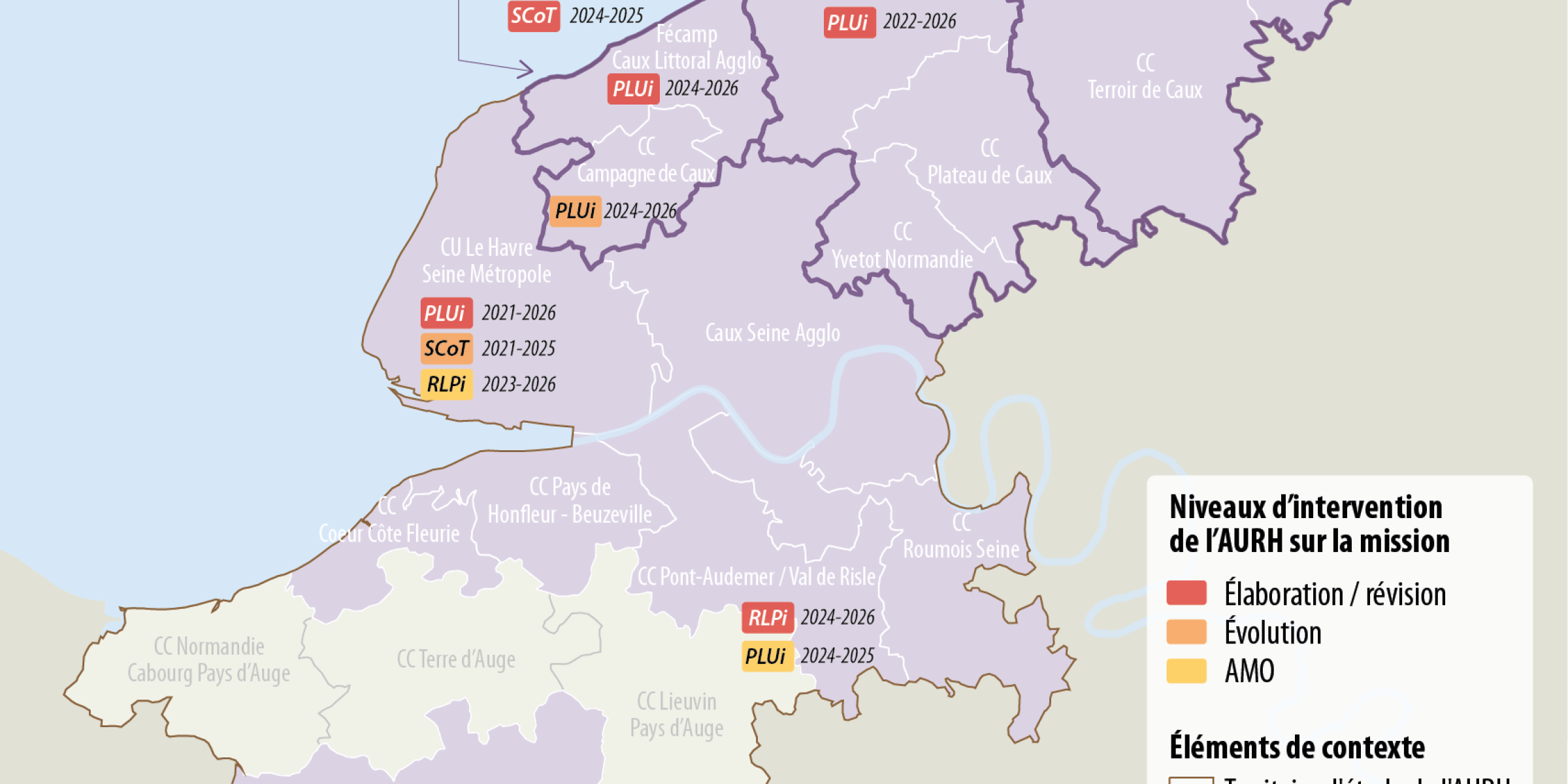 Carte des documents de planification en cours