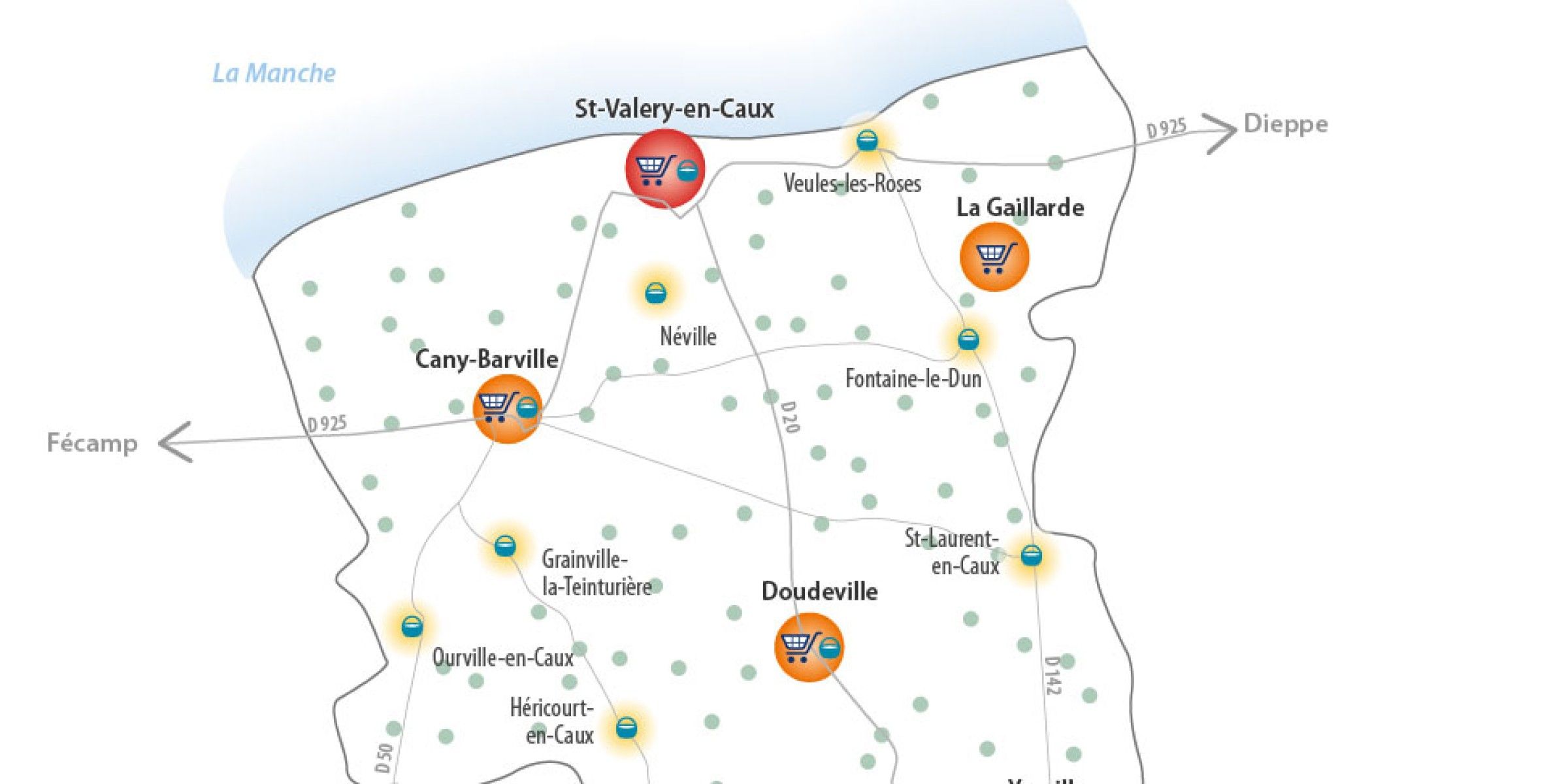 L'armature commerciale de Plateau de Caux Maritime